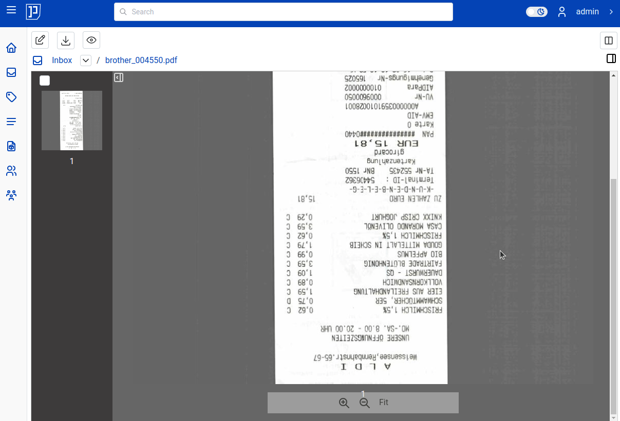 Rotate document page
